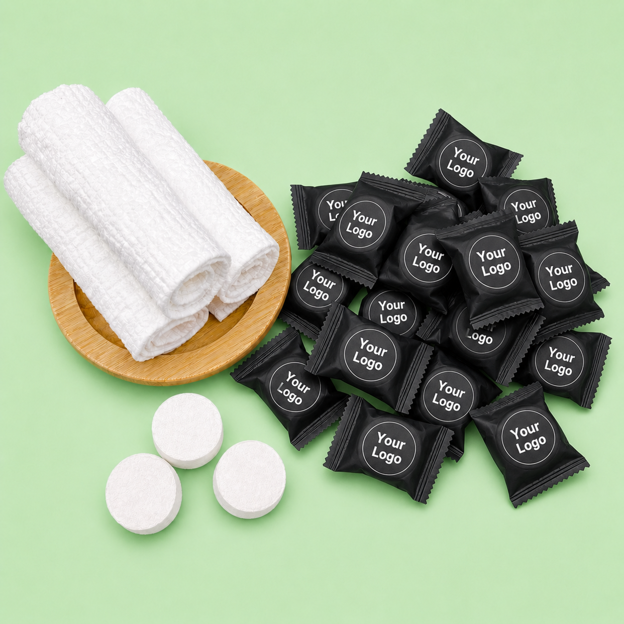 Custom Compressed Towel Tablets with Logo | Personalized Promotional Towels - custom-compressed-towel.com